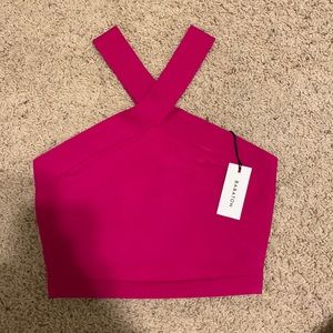 NWT Aritzia Babaton Sculpt Knit Cross-Cross Top